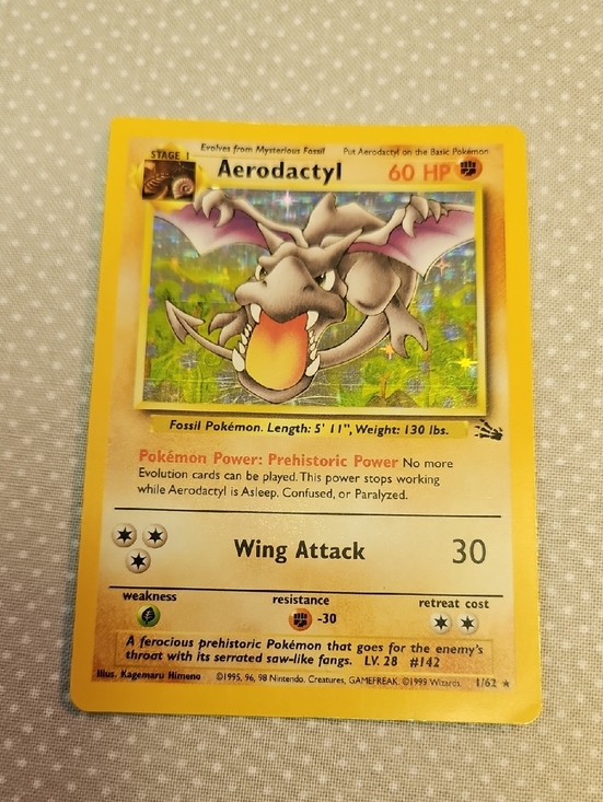 Nintendo/Wizards Other - 1999 Pokemon Aerodactyl 1/62 Fossil Holo